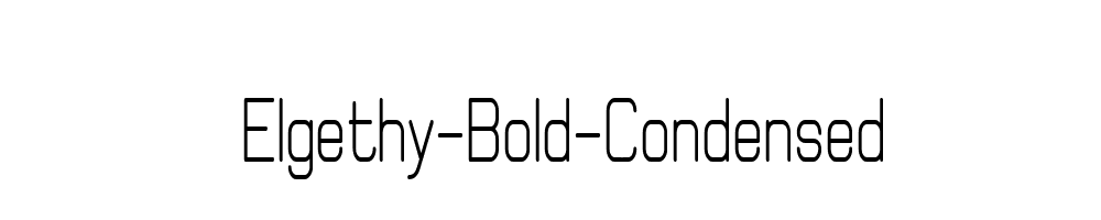 Elgethy-Bold-Condensed