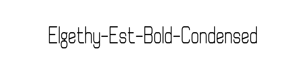 Elgethy-Est-Bold-Condensed