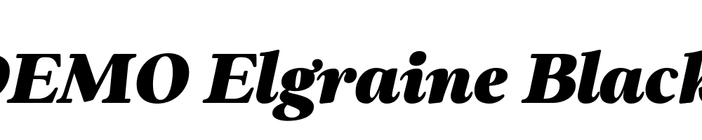 FSP DEMO Elgraine Black Italic