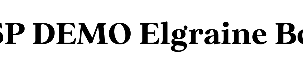 FSP DEMO Elgraine Bold