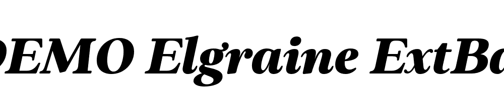 FSP DEMO Elgraine ExtBd Italic