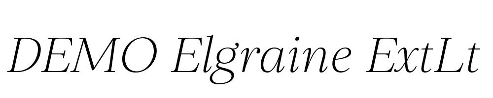 FSP DEMO Elgraine ExtLt Italic