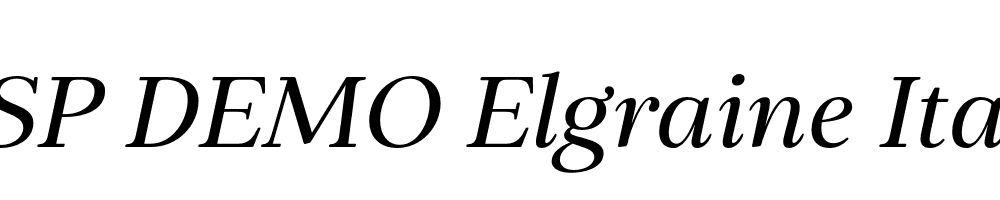 FSP DEMO Elgraine Italic