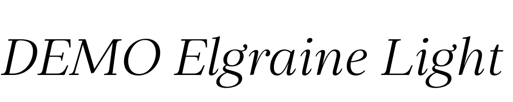 FSP DEMO Elgraine Light Italic