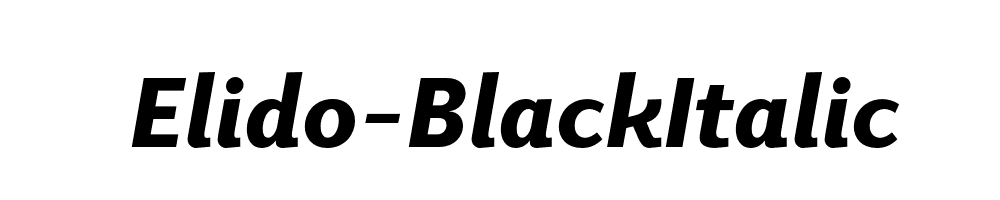 Elido-BlackItalic