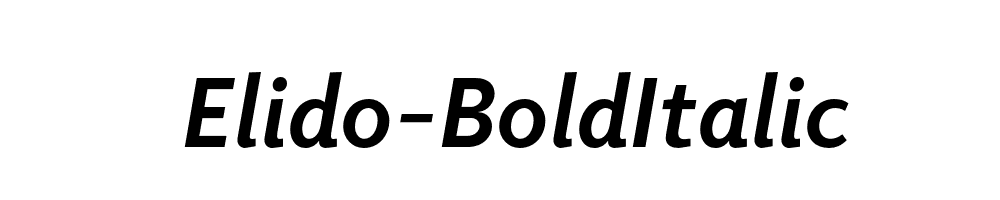 Elido-BoldItalic