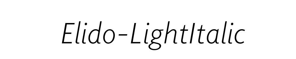 Elido-LightItalic