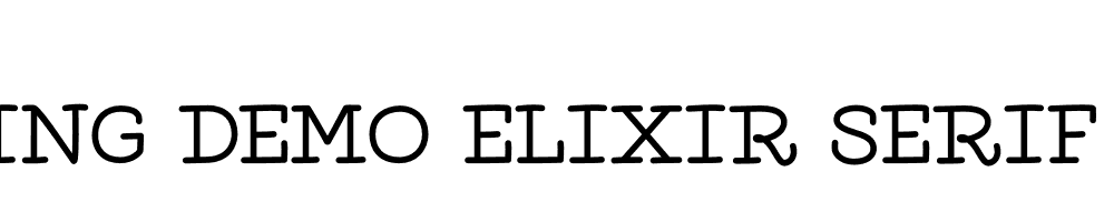  DEMO Elixir Serif Regular