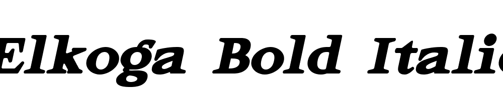 Elkoga-Bold-Italic