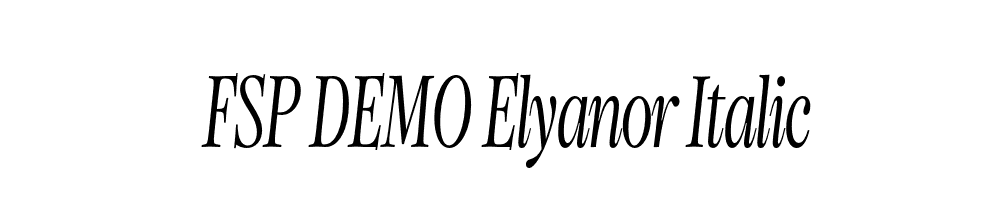 FSP DEMO Elyanor Italic