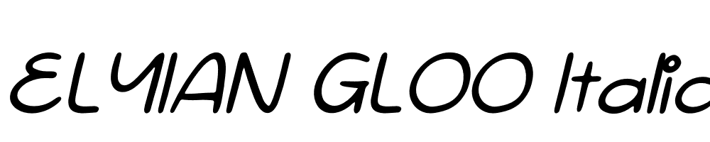 ELYIAN GLOO Italic