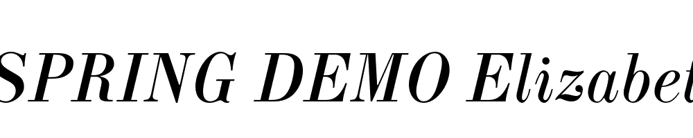  DEMO Elizabeth Italic