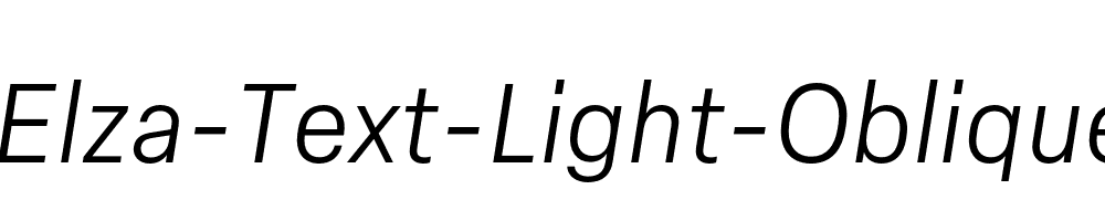 Elza-Text-Light-Oblique