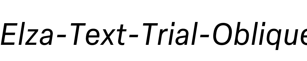 Elza-Text-Trial-Oblique