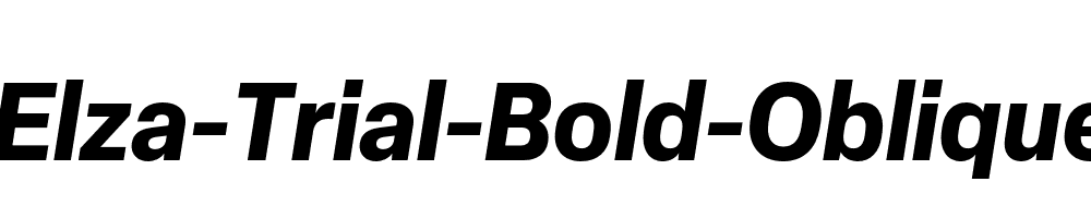 Elza-Trial-Bold-Oblique