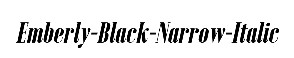 Emberly-Black-Narrow-Italic