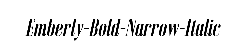 Emberly-Bold-Narrow-Italic