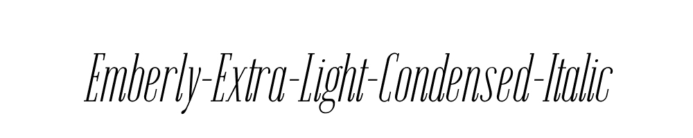 Emberly-Extra-Light-Condensed-Italic