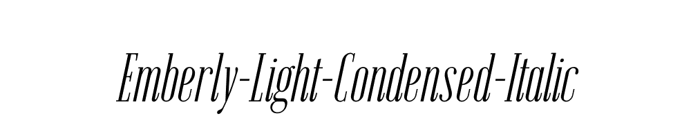 Emberly-Light-Condensed-Italic