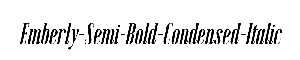 Emberly-Semi-Bold-Condensed-Italic