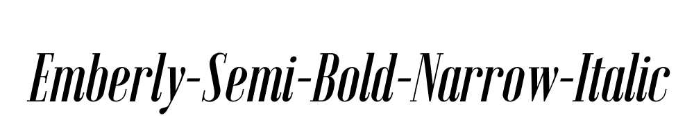 Emberly-Semi-Bold-Narrow-Italic