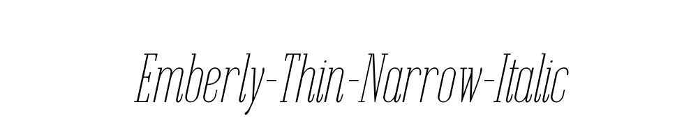 Emberly-Thin-Narrow-Italic