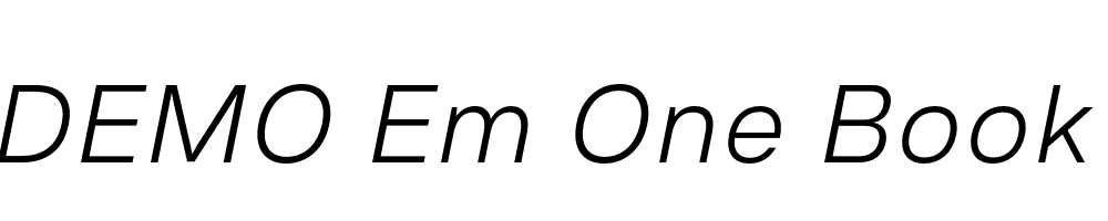 FSP DEMO Em One Book Italic