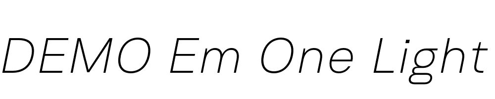 FSP DEMO Em One Light Italic