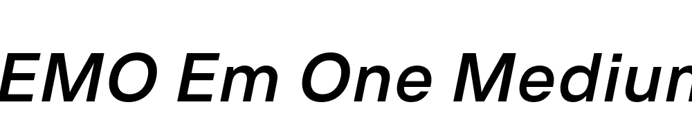 FSP DEMO Em One Medium Italic