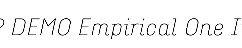 FSP DEMO Empirical One Italic