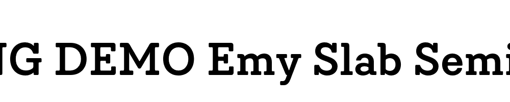  DEMO Emy Slab SemiBold Regular