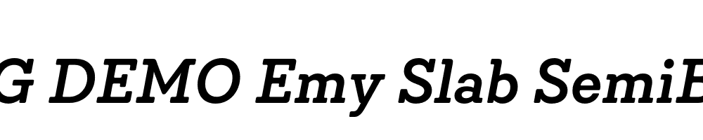  DEMO Emy Slab SemiBold It Regular