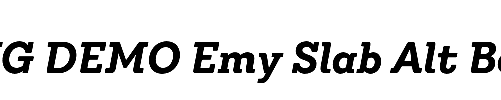  DEMO Emy Slab Alt Bold It Regular