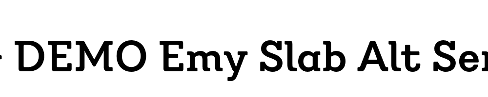  DEMO Emy Slab Alt SemiBold Regular