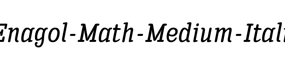 Enagol-Math-Medium-Italic