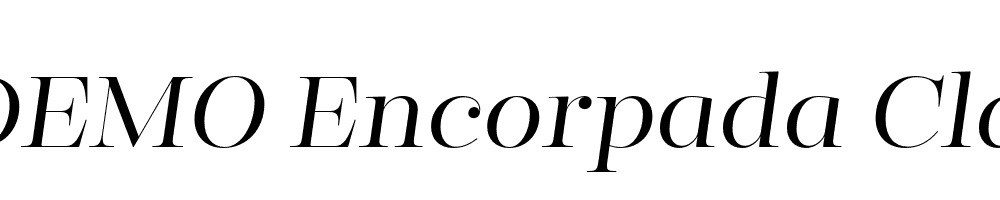  DEMO Encorpada Classic Light Italic