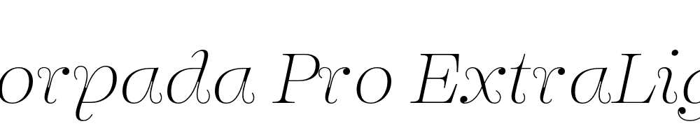  DEMO Encorpada Pro ExtraLight Italic Regular