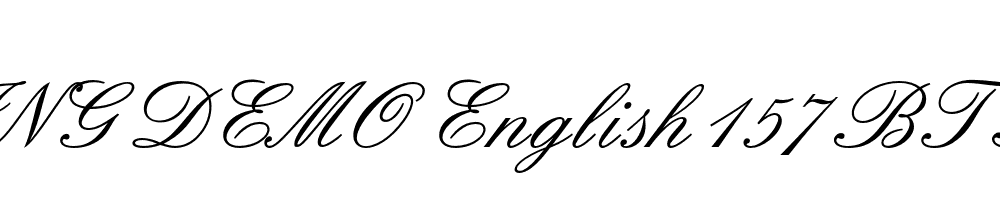  DEMO English157 BT Italic Regular