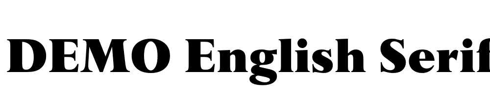  DEMO English Serif Black Regular