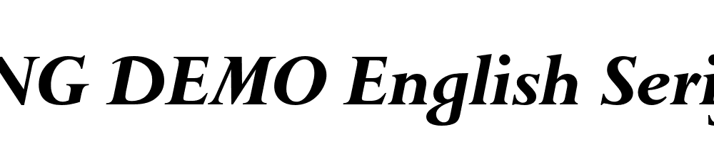  DEMO English Serif Bold Italic