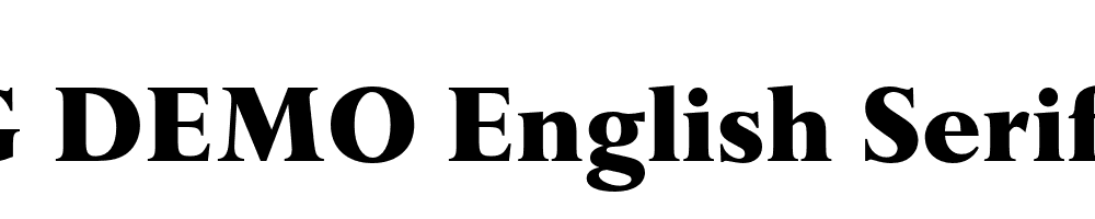  DEMO English Serif Medium Bold