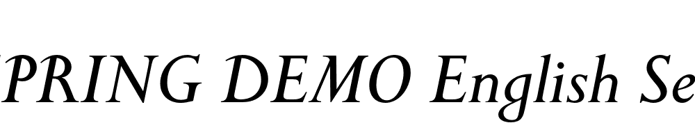  DEMO English Serif Italic