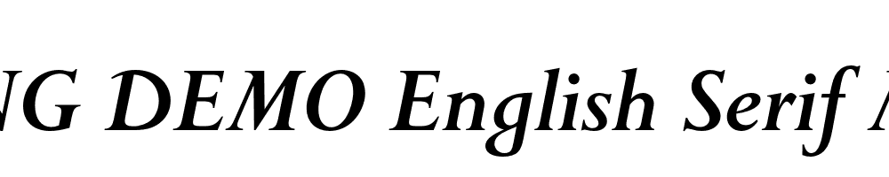  DEMO English Serif Medium Italic