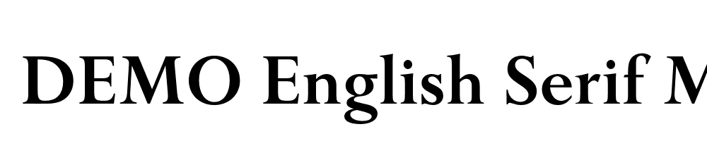  DEMO English Serif Medium Regular