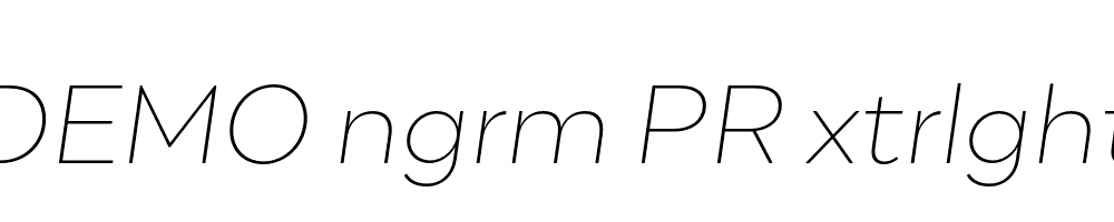 FSP DEMO ngrm PR xtrlght Italic