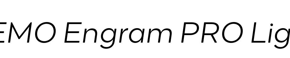 FSP DEMO Engram PRO Light Italic