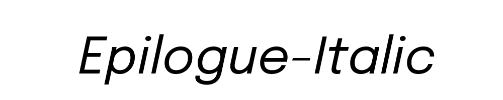 Epilogue-Italic