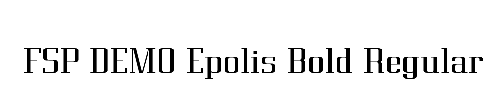 FSP DEMO Epolis Bold Regular