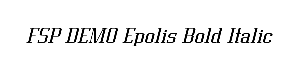 FSP DEMO Epolis Bold Italic