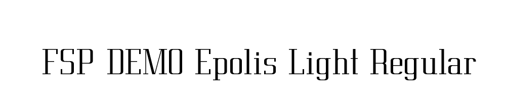 FSP DEMO Epolis Light Regular